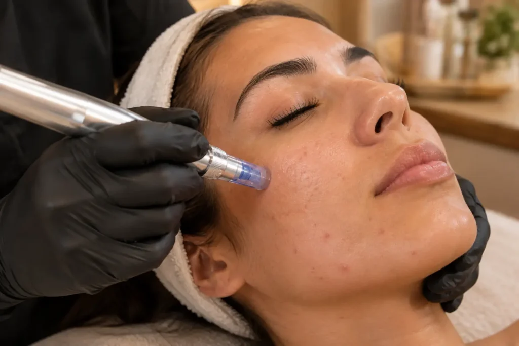 Microneedling acné pour les cicatrices d’acné à Tanger