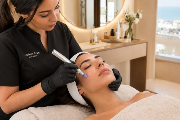 Microneedling acné à Tanger chez Maison Aram